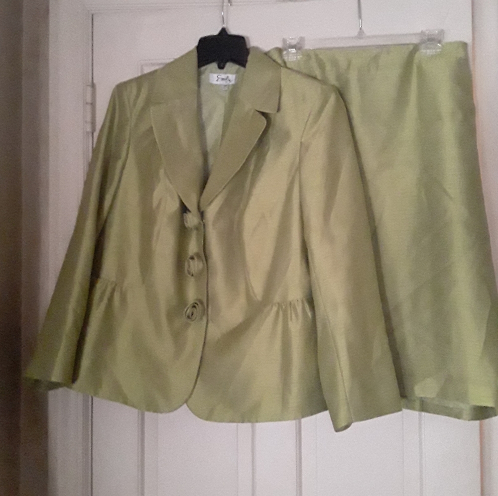 Emily Lime Green suit Skirt Size 14w